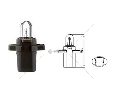Žárovka 24V 1,2W s držkem B8,3D GOLDEN  B8.3D-24-1
