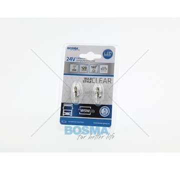 Žárovka LED 24V T10 1XSMD 5630 bílé BOSMA 6544