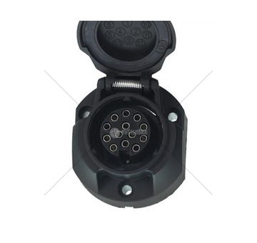 Zásuvka 13+1PIN/12V kulatá (odpojuje mlhové světlo)