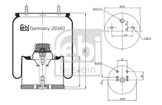 Mech, pneumaticke odpruzeni FEBI BILSTEIN 20340