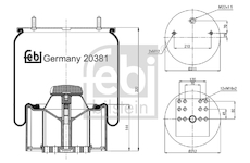 Mech, pneumaticke odpruzeni FEBI BILSTEIN 20381