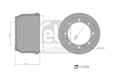 Brzdový buben FEBI BILSTEIN 171676