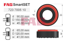 Sada ložisek kol FAG 723 7005 10