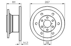 Brzdový kotouč BOSCH 0 986 478 742