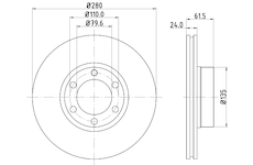 Brzdový kotouč HELLA 8DD 355 106-611