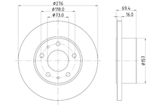 Brzdový kotouč HELLA 8DD 355 107-411