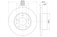 Brzdový kotouč HELLA 8DD 355 107-421