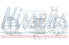 vnitřní ventilátor NISSENS 87061