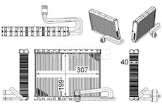 Výparník, klimatizace MAHLE AE 121 000P