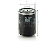 Olejový filtr MANN-FILTER W 610/7