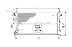 Chladič, chlazení motoru AVA QUALITY COOLING PEA2304