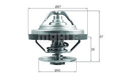 Termostat, chladivo MAHLE TX 158 87