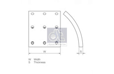 Sada brzdoveho oblozeni, bubnova brzda DT Spare Parts 1.35000