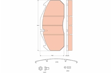 Sada brzdových destiček, kotoučová brzda TRW GDB5065