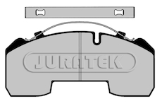 Sada brzdových destiček, kotoučová brzda JURATEK JCP1001