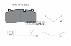 Sada brzdových destiček, kotoučová brzda TEXTAR 2917501