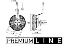Spojka, větrák chladiče MAHLE CFC 136 000P
