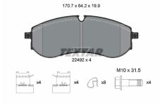 Sada brzdových destiček, kotoučová brzda TEXTAR 2249201