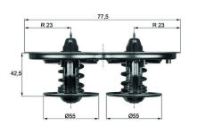 Termostat, chladivo MAHLE TX 32 80D