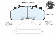 Sada brzdových destiček, kotoučová brzda TEXTAR 2931302
