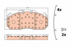 Sada brzdových destiček, kotoučová brzda TRW GDB5086