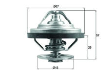 Termostat, chladivo MAHLE TX 158 87