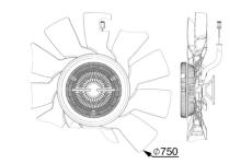 Větrák, chlazení motoru MAHLE CFF 528 000P