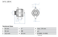 generátor BOSCH 0 986 046 150