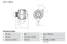 generátor BOSCH 0 986 047 330