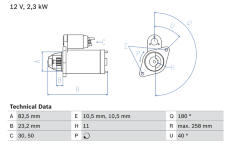 Startér BOSCH 0 986 018 290