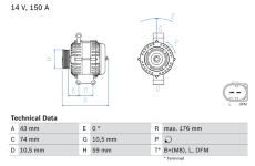 generátor BOSCH 0 986 047 910