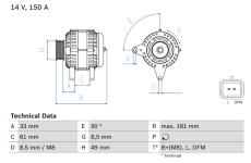 generátor BOSCH 0 986 080 420