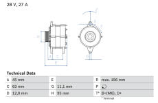 generátor BOSCH 0 986 031 340