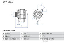 generátor BOSCH 0 986 049 400