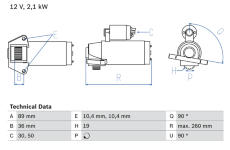 Startér BOSCH 0 986 021 351