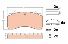 Sada brzdových destiček, kotoučová brzda TRW GDB5094