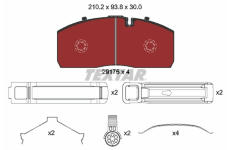 Sada brzdových destiček, kotoučová brzda TEXTAR 2917504
