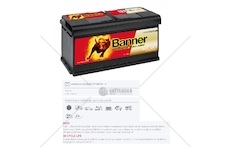 Autobaterie banner  95ah/850a running bull agm start-stop s rekuperací /354x175x190/ 59501b_A