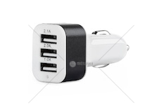 Autonabíječka mobilního telefonu s 3xUSB bílá PCH-03
