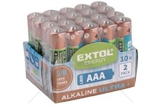 Baterie alkalické EXTOL ENERGY ULTRA +, 20ks, 1,5V AA (LR6), EXTOL ENERGY