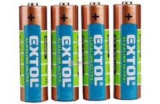 Baterie alkalické EXTOL ENERGY ULTRA +, 4ks, 1,5V AA (LR6), EXTOL ENERGY