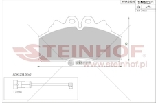 Brzdové destičky STEINHOF BEZ montáž sady STEINHOF SM502/1
