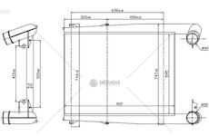 Chladič vzduchu RENAULT RVI PREMIUM (00-) 	420 593x812x52