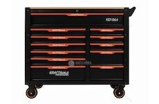 Dílenský vozík, 12 zásuvek, dřevěná deska - KRAFT&DELE