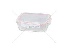 Dóza na potraviny obdélníková skleněná 1000 ml, plastové víko s Clip uzávěrem  – MagicHome