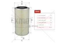 Filtr vzduchu wpo-196 daf 95,f1900, iveco m,mk, mercedes sk,ng, man g90,l2000 0015060_A