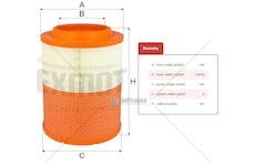 Filtr vzduchu wpo-425 iveco e.cargo tector 75e14 0115841_A