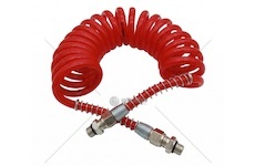 Hadice spirálová červená M16x1,5 délka 5m