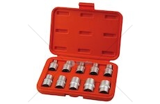 Hlavice nástrčné vnitřní TORX, sada 10ks, 1/2"x38mm EXTOL PREMIUM