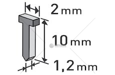 Hřebíky, balení 1000ks, 10mm, 2,0x0,52x1,2mm, EXTOL PREMIUM